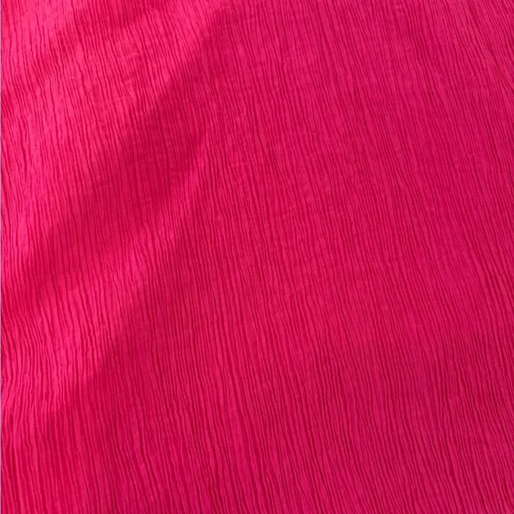 Altar'd State Hot Pink Crepe Ruffled Strap Mini Dress Small